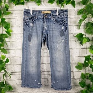 BKE Stella Cropped Capri jeans Distressed …